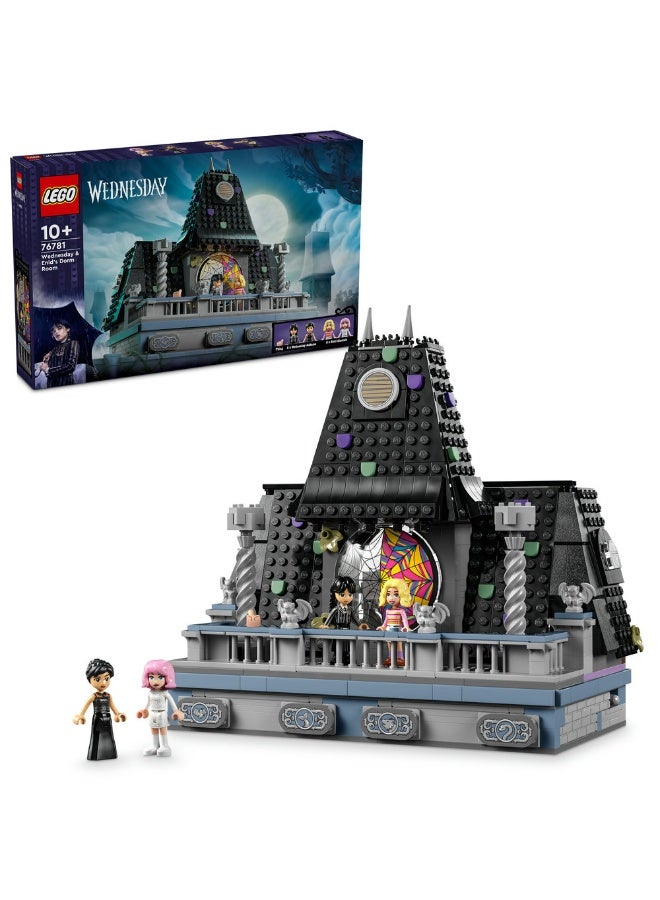 ليغو غرفة مسكن وينزداي وإينيد من LEGO® Wednesday، هدية أكاديمية نيفرمور، 4 شخصيات دمى صغيرة 76781 - Image 1