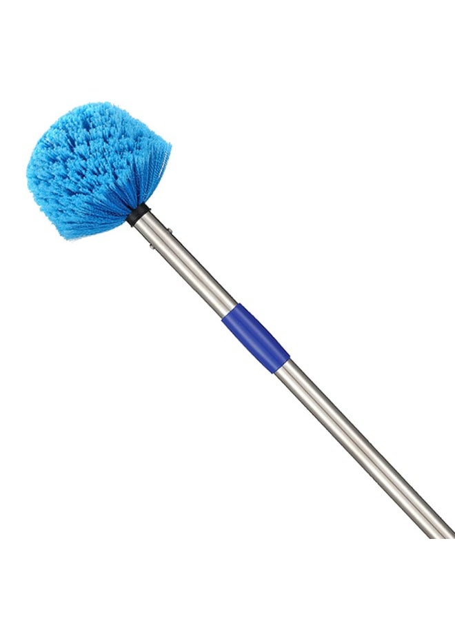 Coconut Cobweb Duster with Extension Pole, 8 FT Long Duster for High Ceilings, Walls, Medium Stiff Bristles Cobweb Brush with Lightweight Stainless Steel Pole for Outdoor Indoor Cleaning 