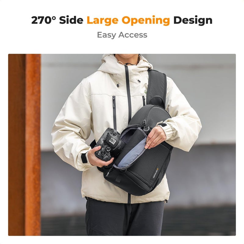K&F Concept Waterproof Camera Sling Bag for DSLR/SLR Cameras - Image 2