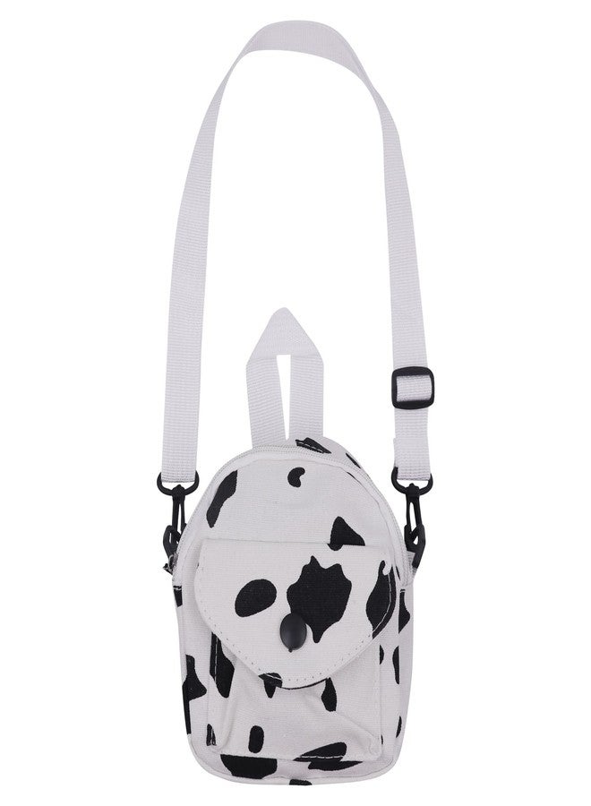 Amamcy Cute Milk Cow Print Crossbody Bag for Women Girls Cow Print Shoulder Purse Canvas Messenger Bag Small Satchel for Women - Image 2