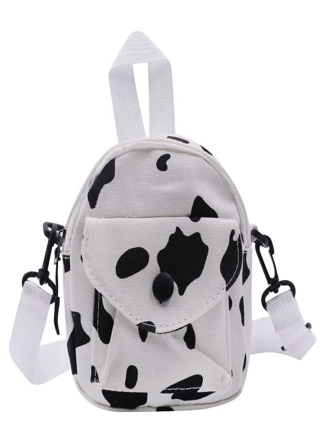 Amamcy Cute Milk Cow Print Crossbody Bag for Women Girls Cow Print Shoulder Purse Canvas Messenger Bag Small Satchel for Women - Image 1