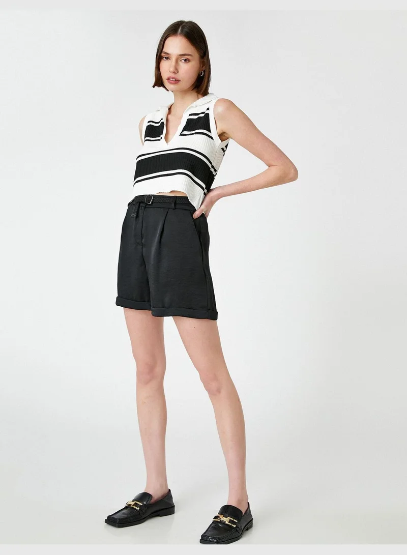 KOTON Belted Pocket Short