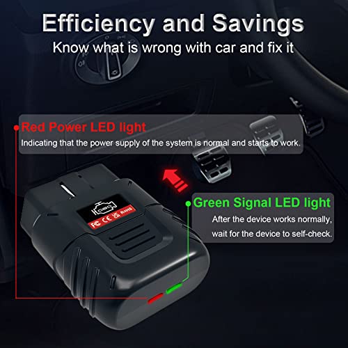 sinoTrack OBD2 Scanner Bluetooth SinoTrack Auto Diagnostic Scan Tool Car Fault Check Engine Light Wireless Car Code Reader for iOS & Android Compatible for All OBDII Protocol Vehicle Bluetooth 4.2 - Image 3