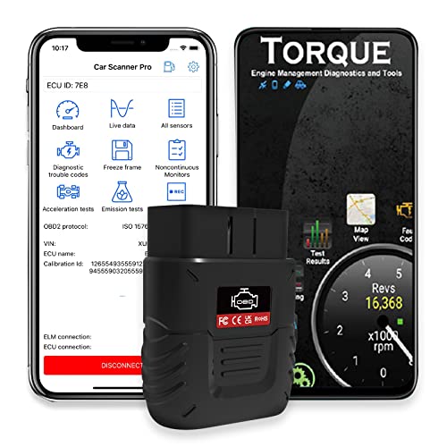 sinoTrack OBD2 Scanner Bluetooth SinoTrack Auto Diagnostic Scan Tool Car Fault Check Engine Light Wireless Car Code Reader for iOS & Android Compatible for All OBDII Protocol Vehicle Bluetooth 4.2 - Image 1