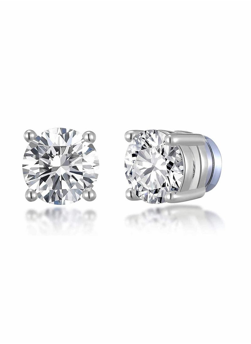 Stainless Steel Magnetic Stud Earrings for Men Women Non-piercing Hypoallergenic 6mm 1 Pairs  - Image 1