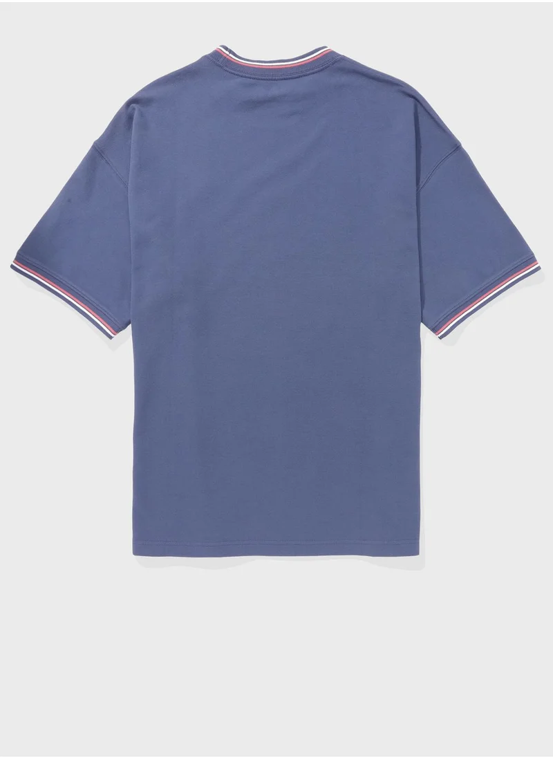 American Eagle Crew Neck Logo Detail T-Shirt