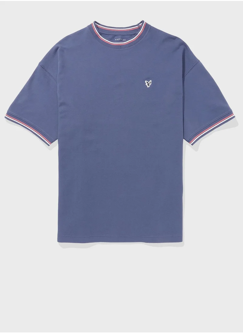 American Eagle Crew Neck Logo Detail T-Shirt