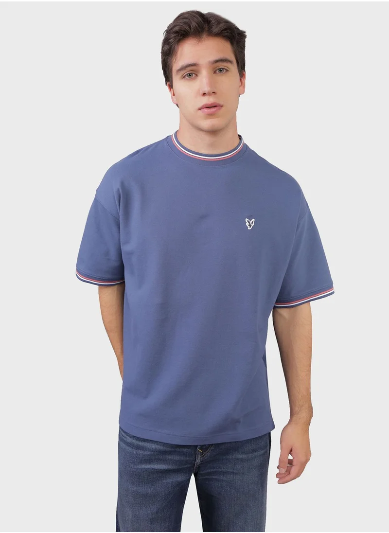 American Eagle Crew Neck Logo Detail T-Shirt