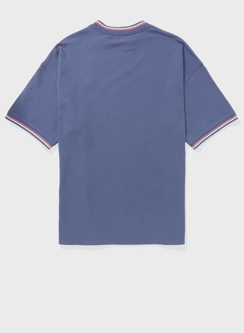 امريكان ايجل Crew Neck Logo Detail T-Shirt