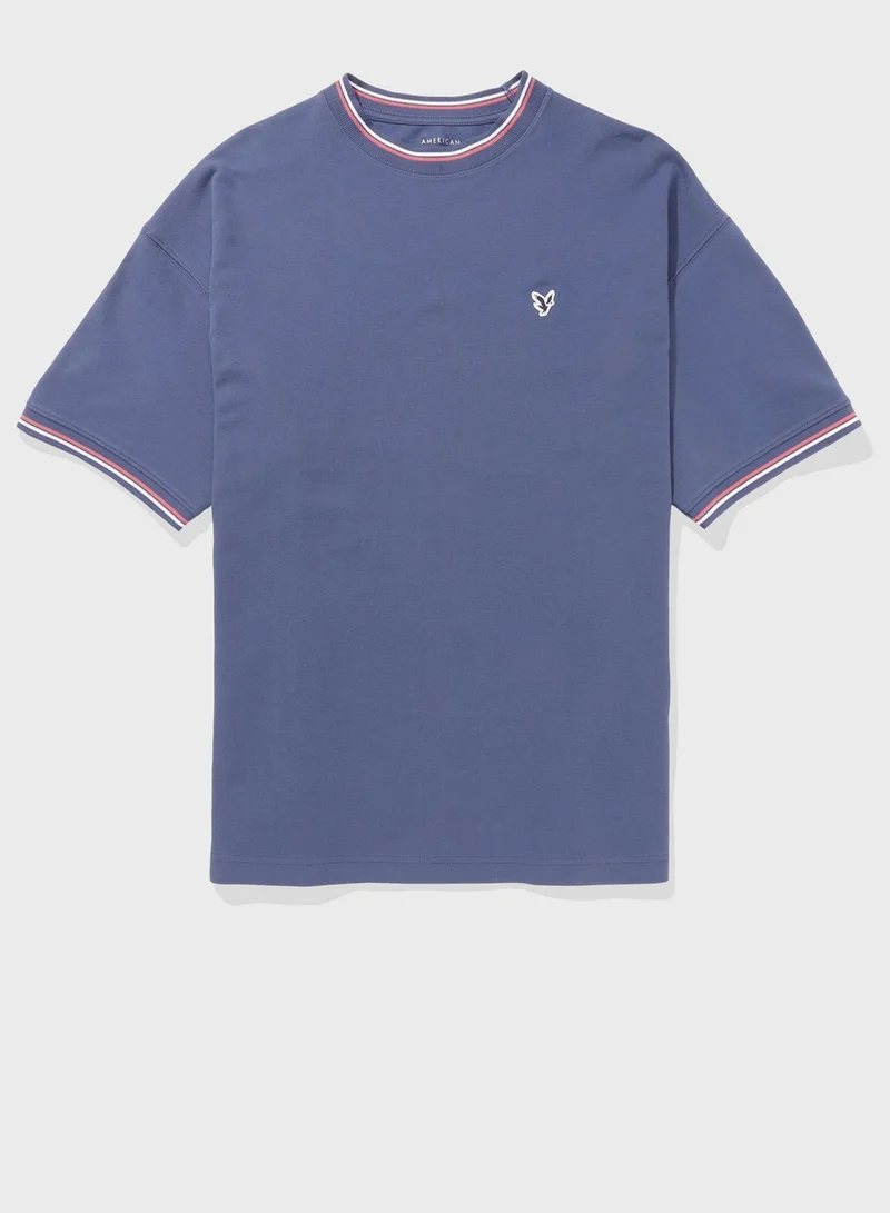 امريكان ايجل Crew Neck Logo Detail T-Shirt