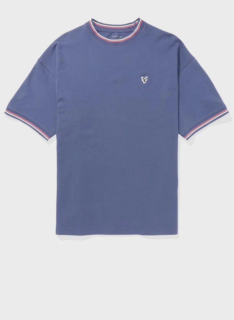امريكان ايجل Crew Neck Logo Detail T-Shirt