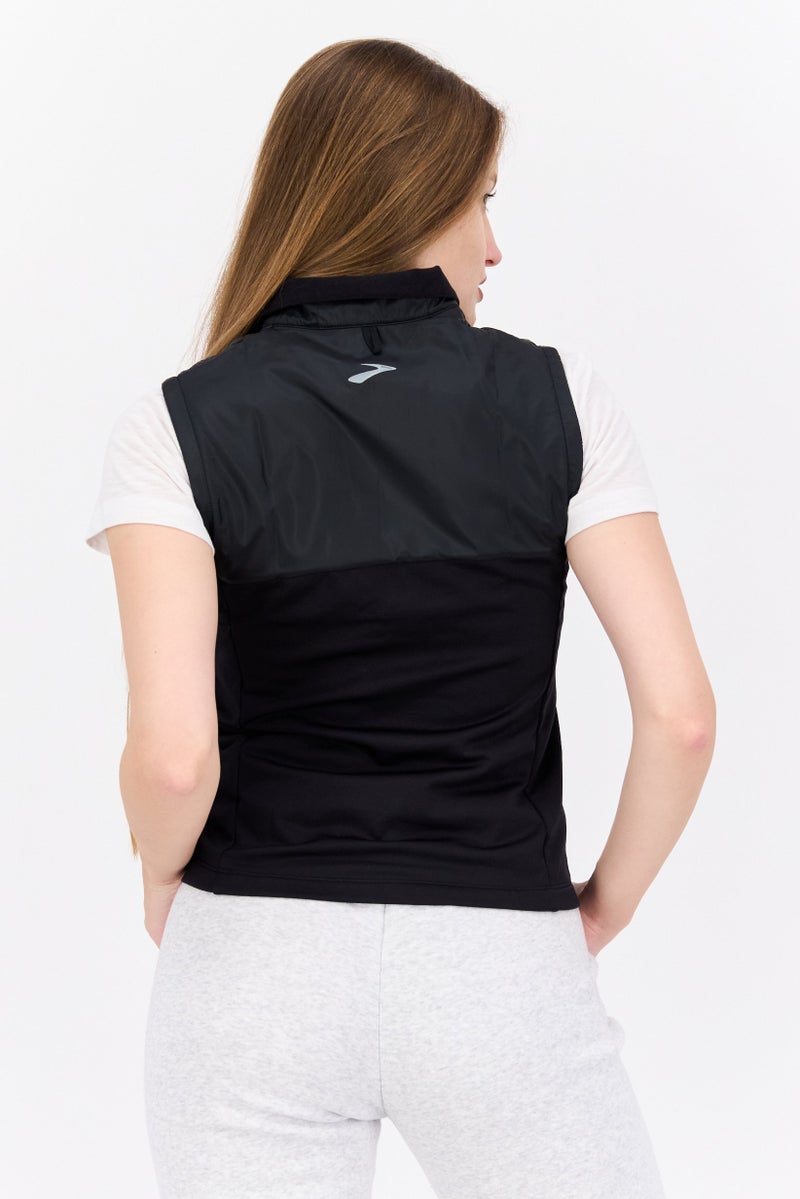 Brooks Women Sportswear Fit Sleeveless Running Vest Jackets, Black - Image 4