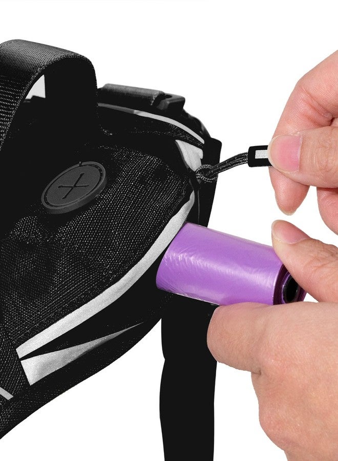 DF No Pull Martingale Dog Harness, Easy Walking & Escape Proof, Reflective & Adjustable Fit, No Twist Front Clip Harness with Handle and Zippered Pocket, Black, 3/4", Chest 22"-27" - Image 4