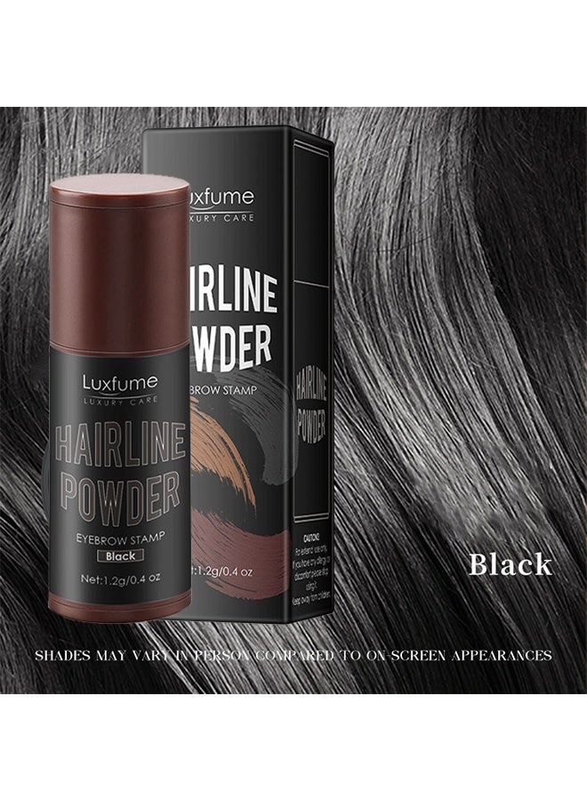 Luxfume Hairline Powder Stick, Instantly Conceals Hair Loss, Hairline Contouring Shadow Powder for Women & Men, Waterproof, Multi-Use, Long Lasting, Portable # Black - Image 2