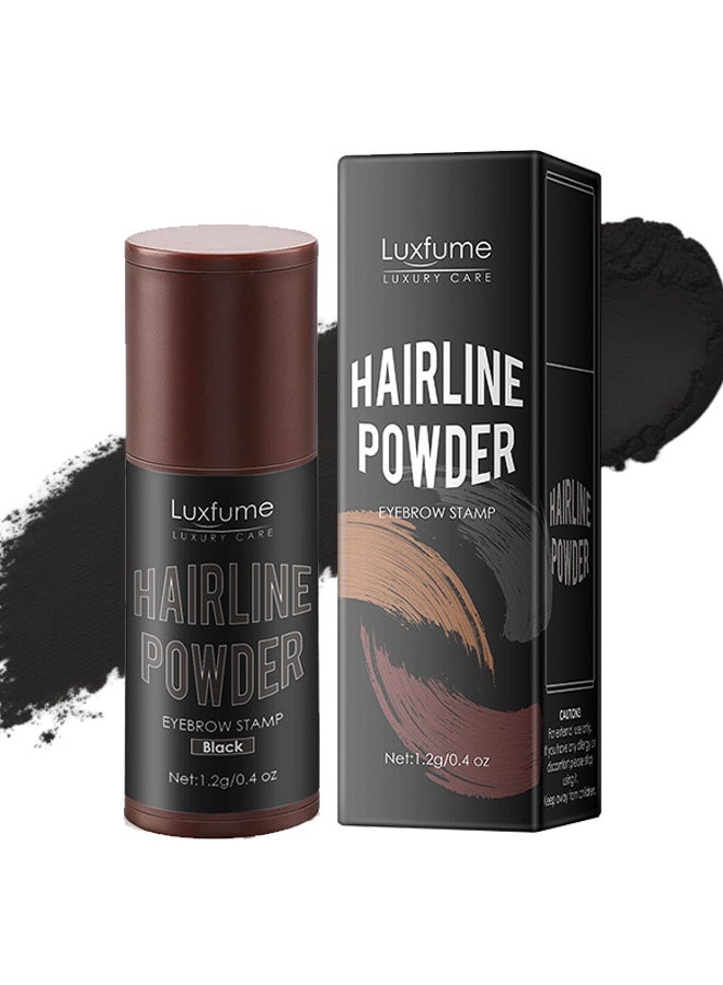 Luxfume Hairline Powder Stick, Instantly Conceals Hair Loss, Hairline Contouring Shadow Powder for Women & Men, Waterproof, Multi-Use, Long Lasting, Portable # Black - Image 1