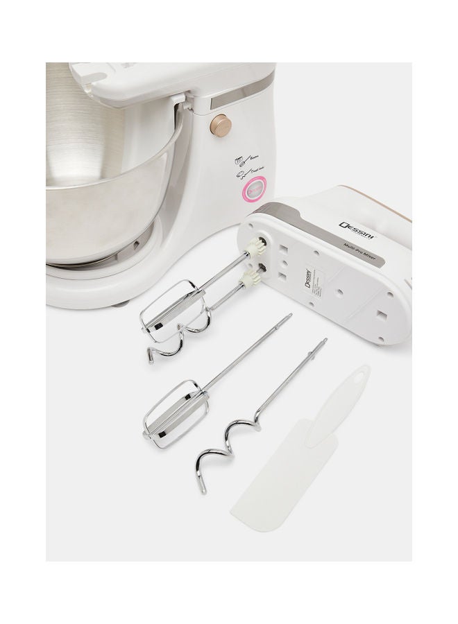 ديسيني عجان دوار مع حامل ووعاء 5 L 650 W DK909white أبيض/فضي - Image 5