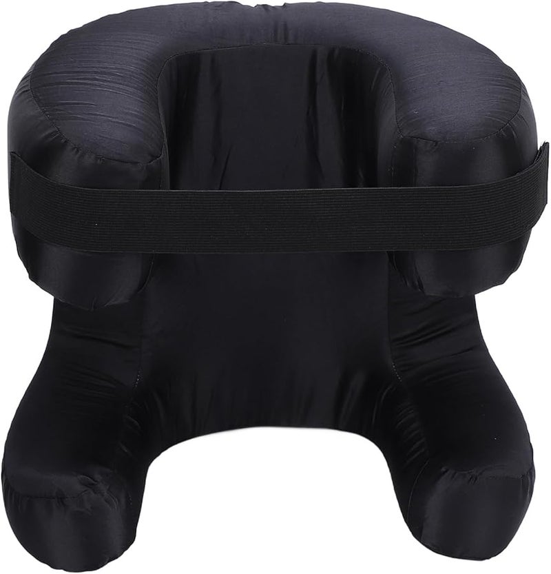 Black Silk Memory Foam Ergonomic Face Pillow For Sleeping And Back Support - Image 1
