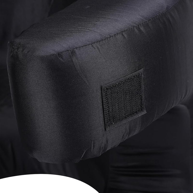 Black Silk Memory Foam Ergonomic Face Pillow For Sleeping And Back Support - Image 5