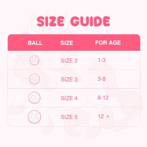 EVERICH TOY Pink Soccer Ball Size 3 - Soccer Ball with Pump for Toddlers & Kids - Shiny Unicorn Small Soccer - Indoor Outdoor Play Balls Toys - Great Gifts for Children Girls Boys 2 3 4 5 6 7 8 Years Old - Image 2