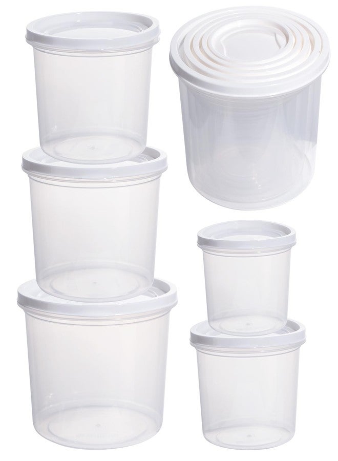 NVTED Big Bowl Food Storage Containers With Cover, Fresh-Keeping Transparent Storage Round Box Household Refrigerator Food Container for Everyday Use to Preserve Freshness (5, Circular) - Image 1