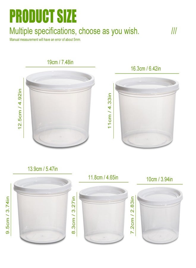 NVTED Big Bowl Food Storage Containers With Cover, Fresh-Keeping Transparent Storage Round Box Household Refrigerator Food Container for Everyday Use to Preserve Freshness (5, Circular) - Image 4