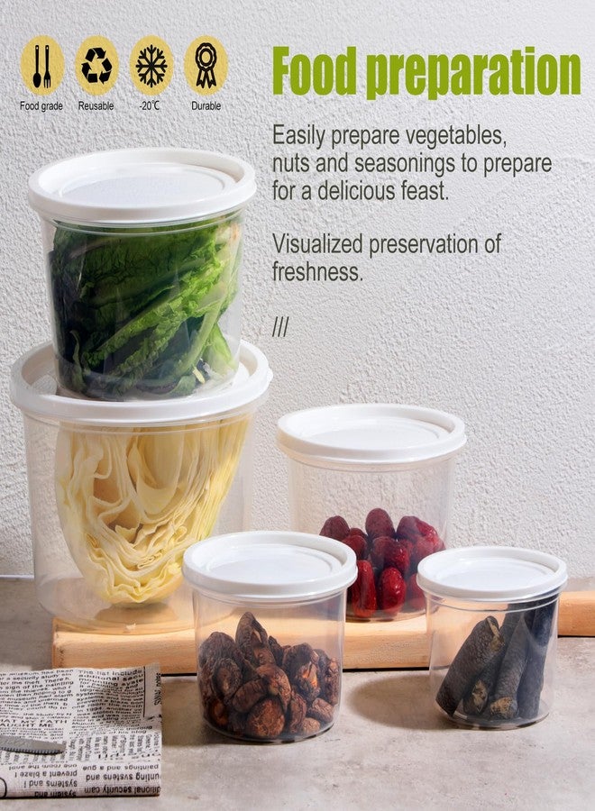 NVTED Big Bowl Food Storage Containers With Cover, Fresh-Keeping Transparent Storage Round Box Household Refrigerator Food Container for Everyday Use to Preserve Freshness (5, Circular) - Image 2