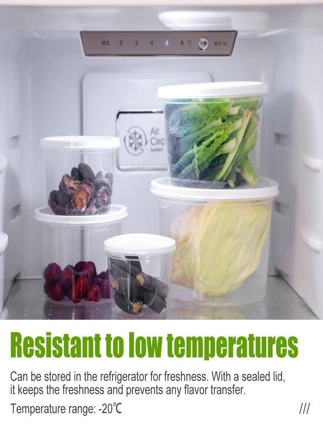 NVTED Big Bowl Food Storage Containers With Cover, Fresh-Keeping Transparent Storage Round Box Household Refrigerator Food Container for Everyday Use to Preserve Freshness (5, Circular) - Image 3