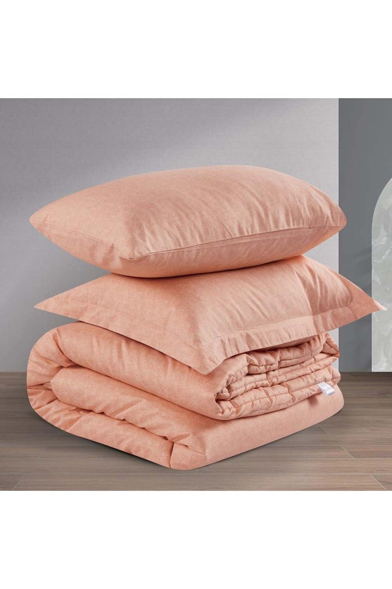 ميلين طقم مفرش سرير صيفي مفرد ونص - 4 قطع - يناسب سرير بمقاس 200x120 - ليتون -برتقالي - Image 3