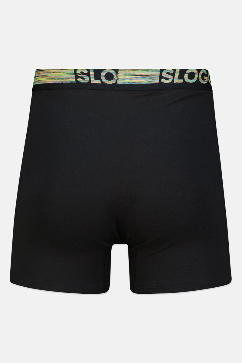sloggi سراويل داخلية هيبستر للرجال 2 قطعة بشعار العلامة التجارية، أسود - Image 3