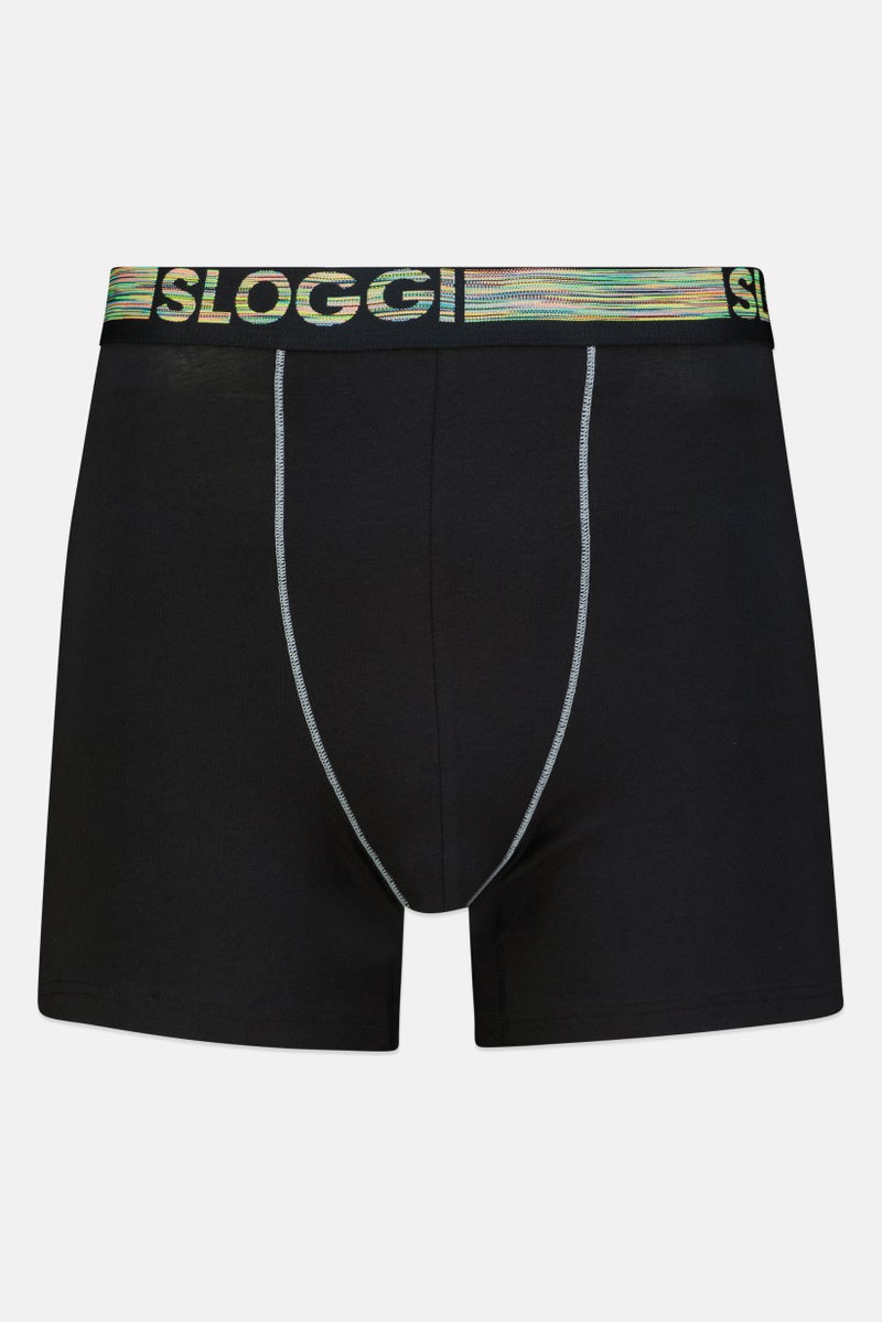 sloggi سراويل داخلية هيبستر للرجال 2 قطعة بشعار العلامة التجارية، أسود - Image 5