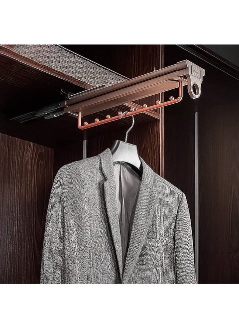 VOLO Plastic Soft Close Pull-Out Trouser Rack Wardrobe Built-In Telescopic Slide Rail Top-Mounted Household Hanging Pants Multi-Functional Storage Trousers Rack Accessories (Size : 45.5Cm), 1 Pieces