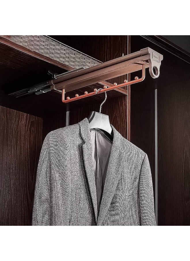 Volo VOLO Plastic Soft Close Pull-Out Trouser Rack Wardrobe Built-In Telescopic Slide Rail Top-Mounted Household Hanging Pants Multi-Functional Storage Trousers Rack Accessories (Size : 45.5Cm), 1 Pieces  - Image 1