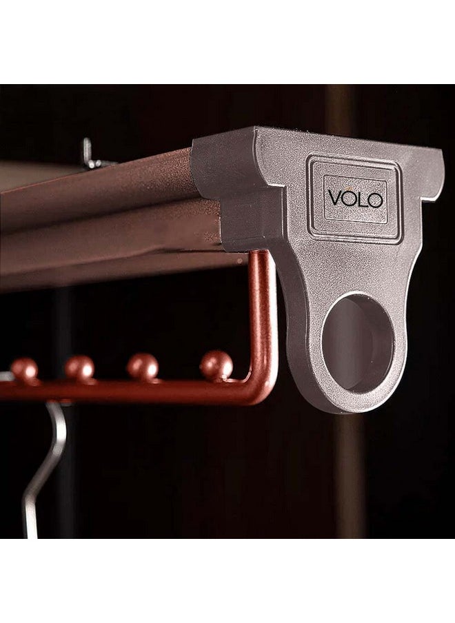 Volo VOLO Plastic Soft Close Pull-Out Trouser Rack Wardrobe Built-In Telescopic Slide Rail Top-Mounted Household Hanging Pants Multi-Functional Storage Trousers Rack Accessories (Size : 45.5Cm), 1 Pieces  - Image 4