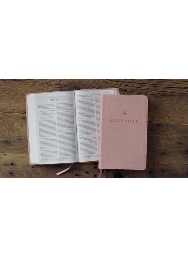 Crossway الكتاب المقدس للكنيسة ESV المتميز، طباعة كبيرة، حروف حمراء (تروتون، وردي بلش) - Image 2