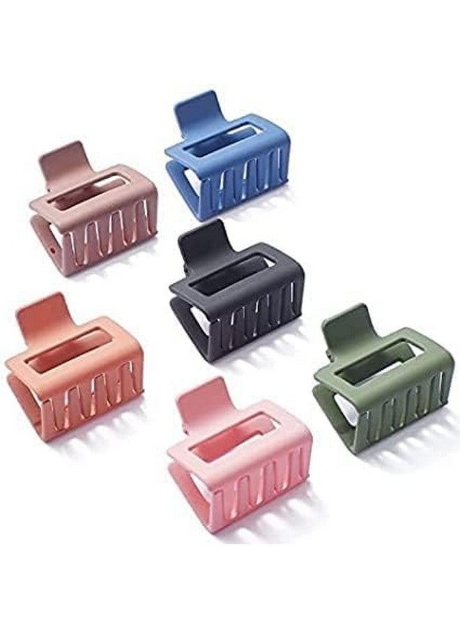 KARDIFF 6 Piece Medium Nonslip Hair Claw for Women Girls, 2" Matte Rectangle Small Hair Claw Clips for Thin/Medium Thick Hair, (Multicolor) - Image 4