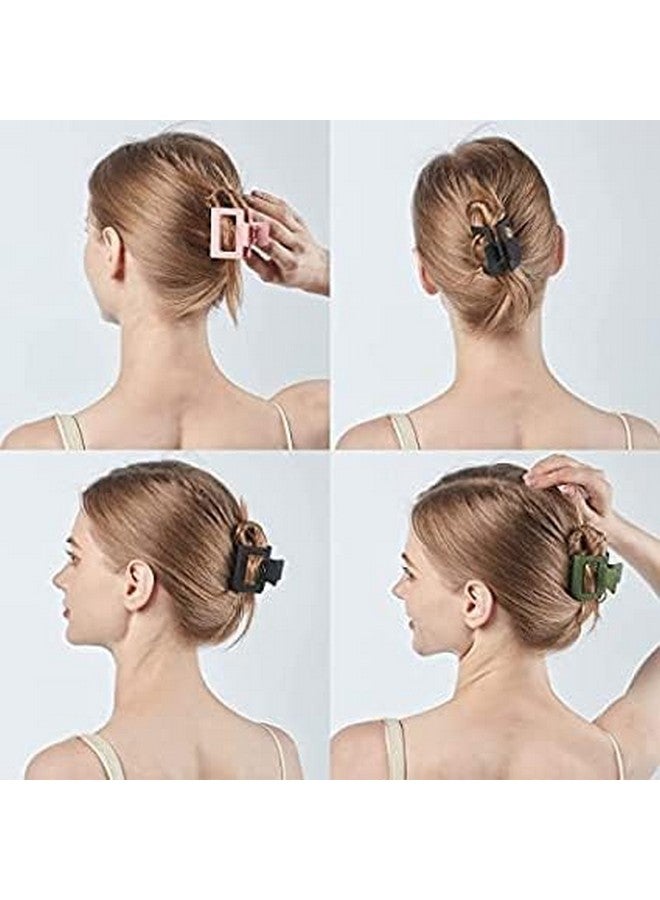 KARDIFF 6 Piece Medium Nonslip Hair Claw for Women Girls, 2" Matte Rectangle Small Hair Claw Clips for Thin/Medium Thick Hair, (Multicolor) - Image 3