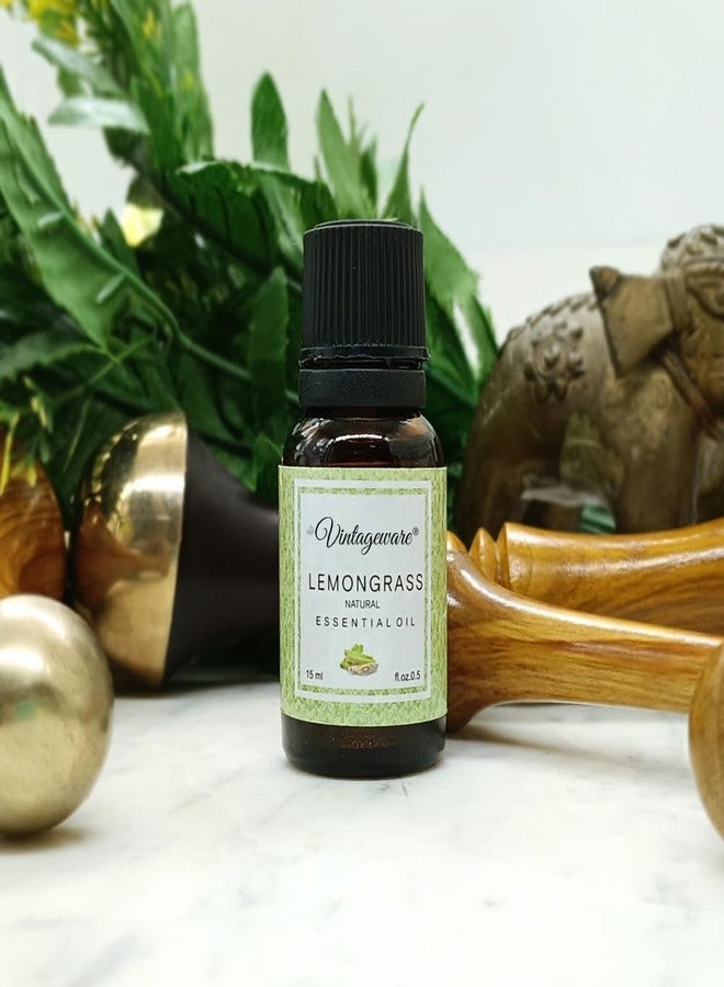 Vintageware Lemongrass Essential Oil 100% Undiluted Pure And Natural Therapeutic Grade For Skin, Hair Care, Insect Repellant And Aromatherapy - 15Ml - Image 2