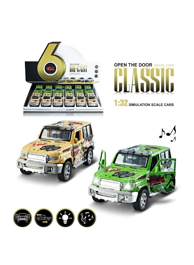 Stem 1:32 Graffiti Toyota Jeep alloy pull-back door opener with light music Multicolours - Image 3