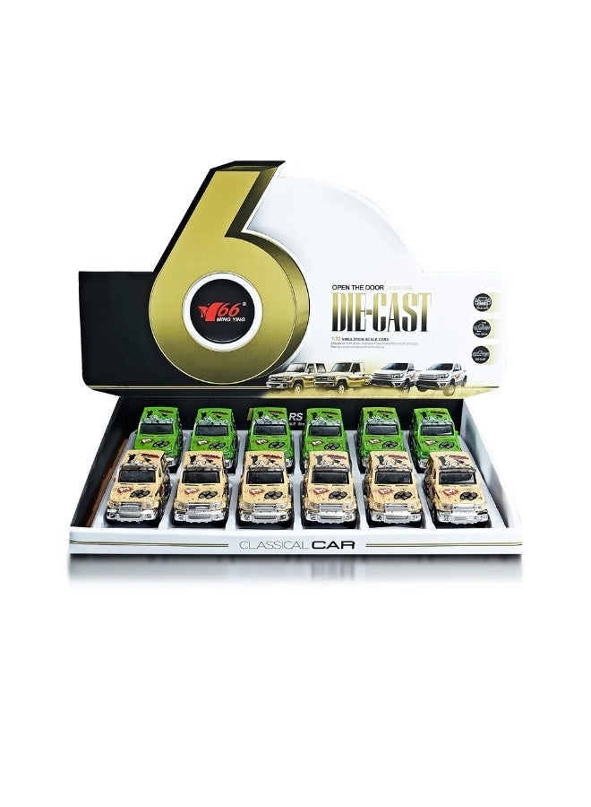 Stem 1:32 Graffiti Toyota Jeep alloy pull-back door opener with light music Multicolours - Image 2