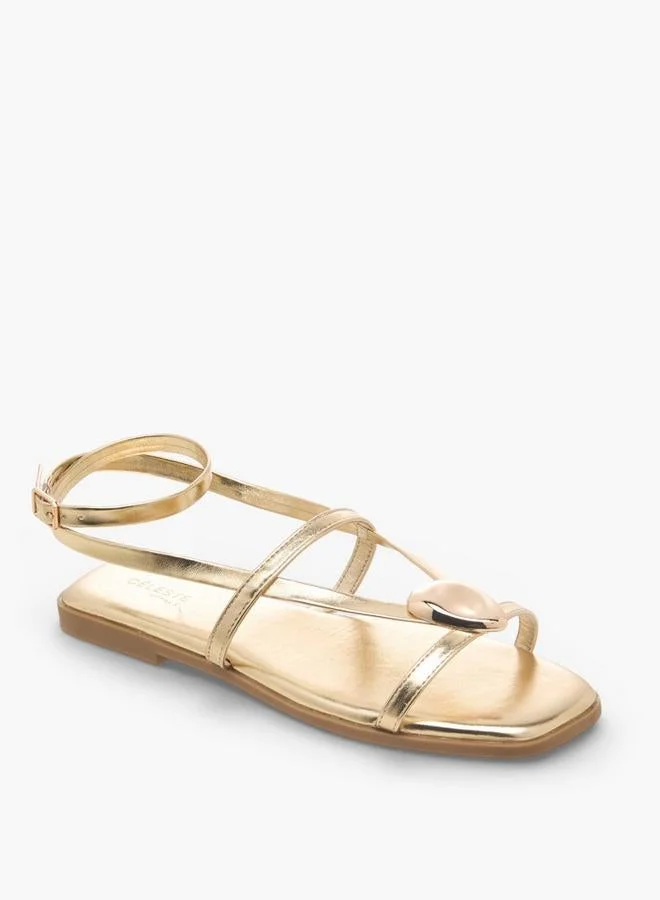 سيليست Women Ankle Strap Flat Sandals