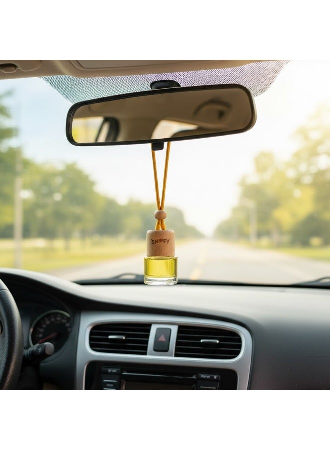 Sniffy Vanilla Hanging Car Air Freshener Bottle Long Lasting Organic Fragrance Oil Diffuser for Car Rear View Mirror, Home, Bedroom, Office - Image 3