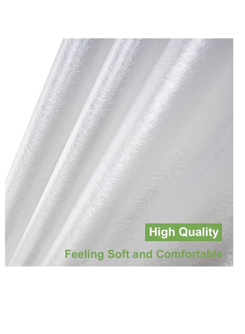 Excefore Frosted Shower Curtain Liner, 72 x 72 inches Frosted Shower Liner Waterproof, with 3 Big Magnets, Eva Plastic Weighted Shower Curtains, for Bathroom, Water Repellent, Semi Transparent - Image 4