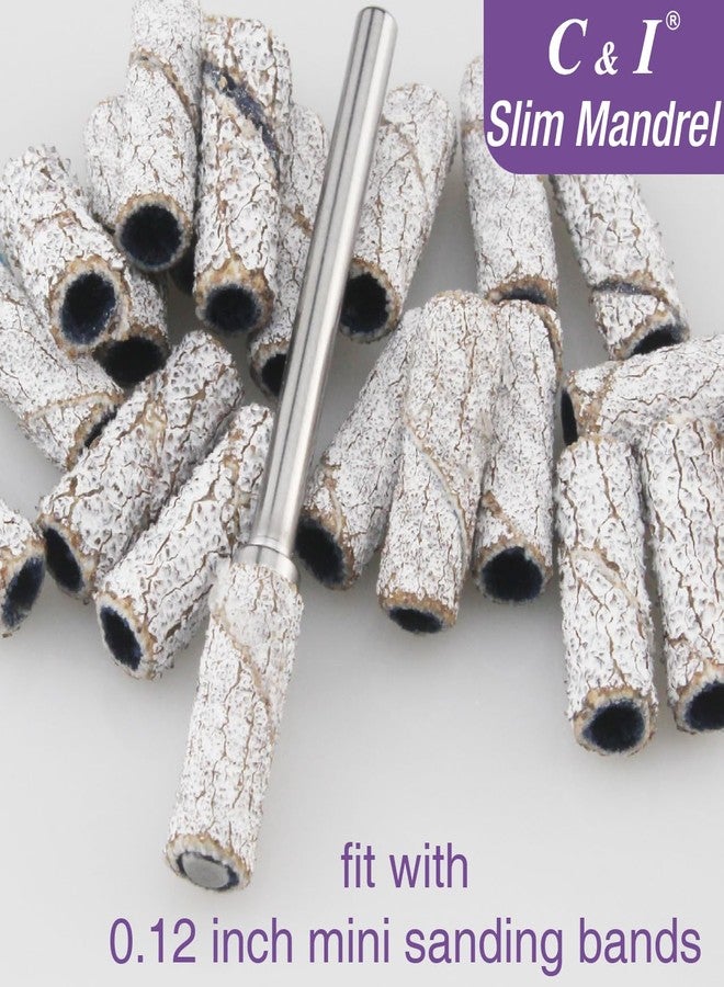 C & I بت حفر الأظافر C&I بت صنفرة رفيع عمود رفيع مناسب لشرائط الصنفرة بقطر 0.12 بوصة تصميم لوحة زنبركية عمود حفر احترافي لأظافر الأكريليك ومانيكير الجل وأدوات البيديكير (أصلي) - Image 3