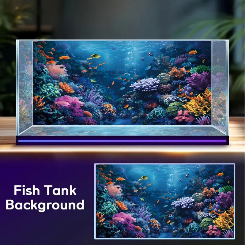 Removable Aquarium Background For Freshwater Saltwater Fish Tanks Peel And Stick Vinyl Wallpaper No Glue Residue Aquatic Decor For Shrimp Fish Reef Tanks Model YG225 40X60 - Image 5