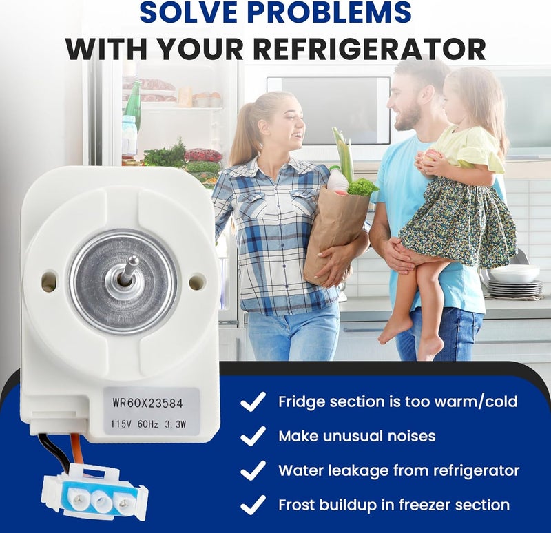 Fetechmate محرك مروحة المبخر WR60X31522 بديل لثلاجة G-E - بديل WR60X23584، PS12741350، AP6977246، 4959523، SM10141 - بديل محرك مروحة الثلاجة - ضمان لمدة سنة من قبل - Image 5