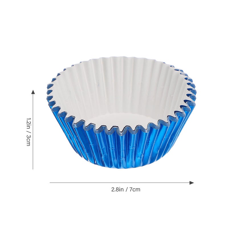 Thickened Blue Greaseproof Cupcake Liners 100pcs Muffin Baking Cups for Birthday Party Home Baking - Image 3