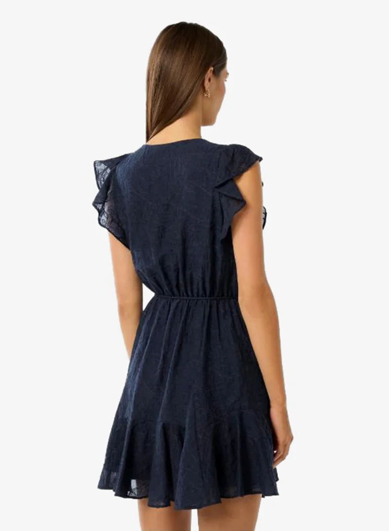 forever new  Maxine Tie Waist Flutter Sleeve Mini Dress for Women | Best Price UAE