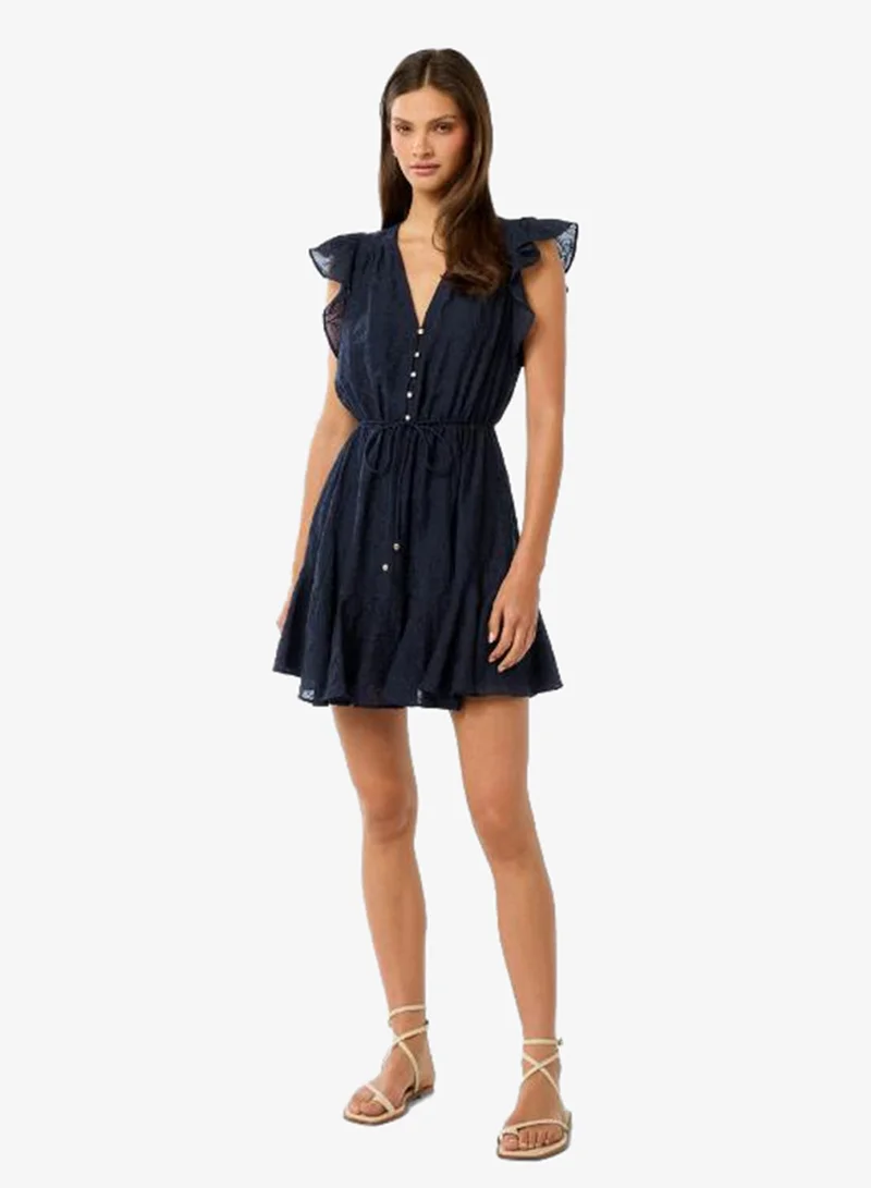 forever new  Maxine Tie Waist Flutter Sleeve Mini Dress for Women | Best Price UAE