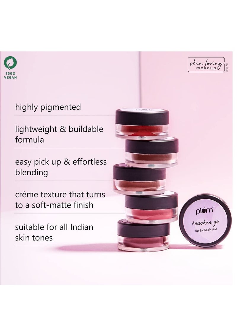 Plum - Plum Touch Lip Cheek Tint Highly Pigmented 125 Berry Wine - Image 1