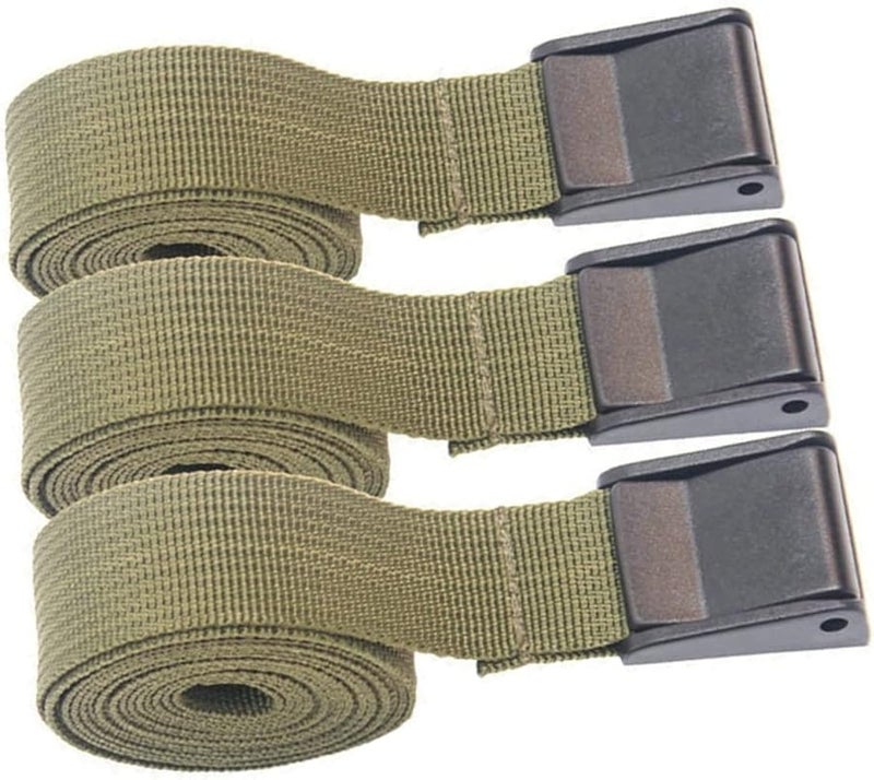 3Pcs High Strength Cargo Tie Down Straps 210cm For Luggage And Camping Gear - Image 1